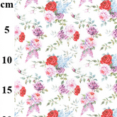 Rose & Hubble 100% Cotton Vintage Floral Background Digital Print 150cm Wide Fabric Children's Craft Fabric Material for Quilting, Crafting, Home Décor, Dressmaking